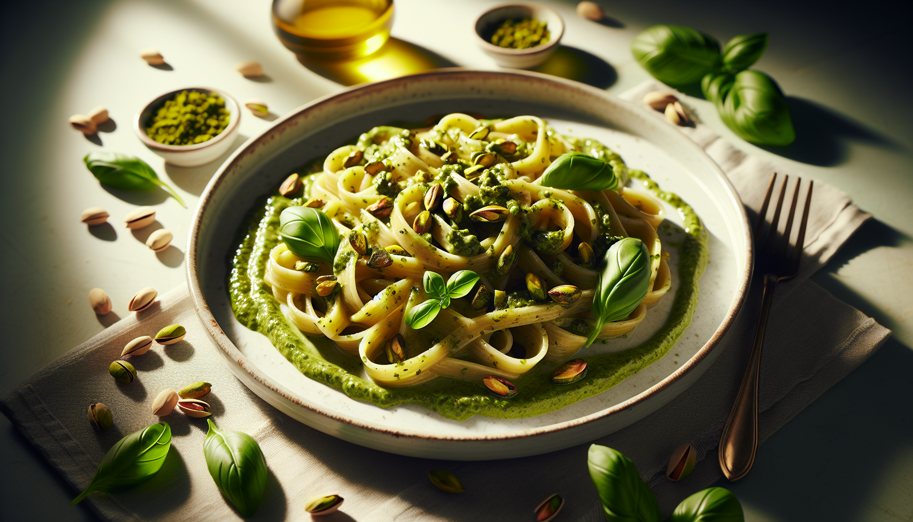 pasta con pesto di pistacchio